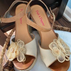Beige Sandals great for the fall.